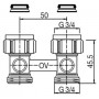 Узел присоединения Oventrop Multiflex F 3/4 x 3/4 прямой