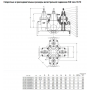 Тройник AVK фланцевый с 3-мя встроенными задвижками COMBI-CROSS DN200 PN10